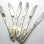 Casey Catering 6 Piece Stainless Steel Dinner Knives Set Gold