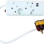 Ellies 4 Way Surge Multiplug Adaptor With USB Ports