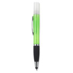 Geeko 3-in-1 Sanitizer Spray Stylus and Blue Ink Pen Green