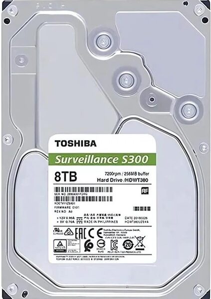 Toshiba S300 SATA 8TB Surveillance Internal Hard Drive