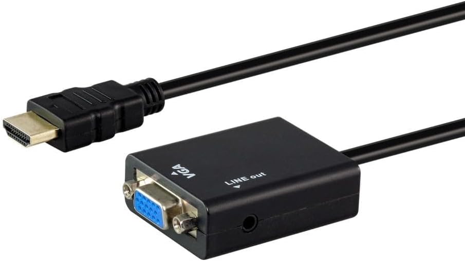 hdmitvga-03 UniQue HDMI Male To Female VGA With Audio Adaptor - Image 1