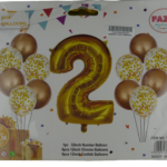 Casey 13pc Gold and White Balloon Set Nr 2