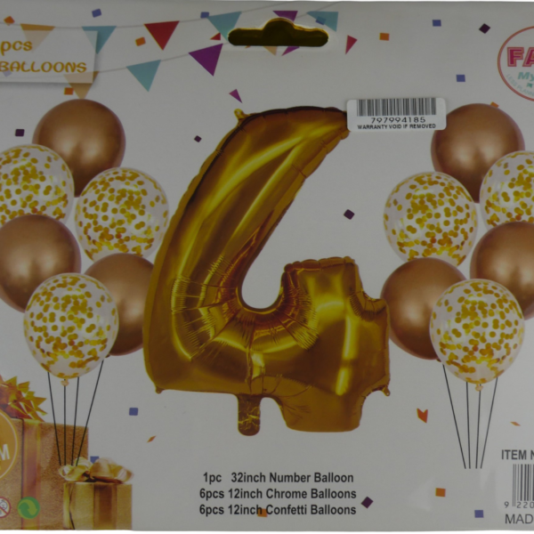 Casey 13pc Gold and White Balloon Set Nr 4