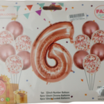 Casey 13pc Rose Gold and White Balloon Set Nr 6