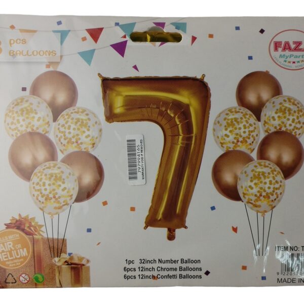 Casey 13pc Gold and White Balloon Set Nr 7