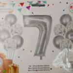 Casey 13pc Silver and White Balloon Set Nr 7