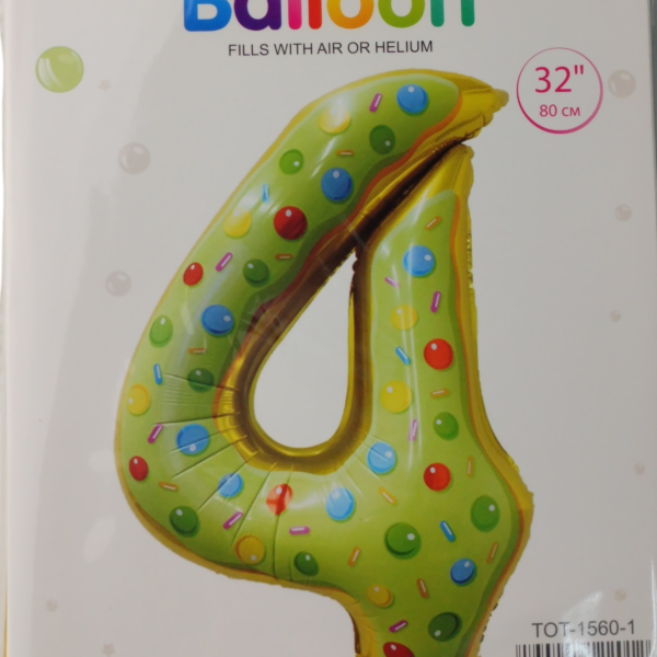 Casey 102cm Donut Balloon Number 4