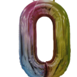 Casey 102cm Rainbow Balloon Number 0