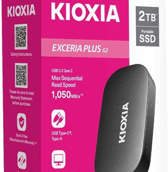 Kioxia Exceria Plus G2 2TB Portable SSD