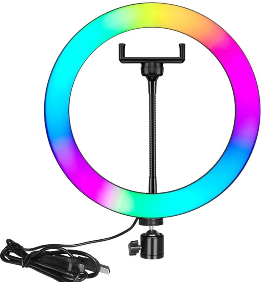 ntnrl44 Nesty 10 Inch Multipurpose USB Powered Selfie RGB LED Ring - Image 1