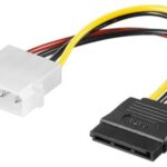 UniQue SATA Male to 4 Pin Female Molex Adapter