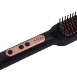Sokany Hair Straightener Brush Black And Rose Gold