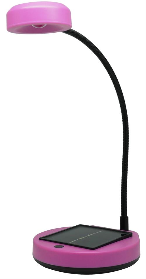 sl-5501ap Noble Pink SunLite Solar Powered Tabletop Lamp - Image 1