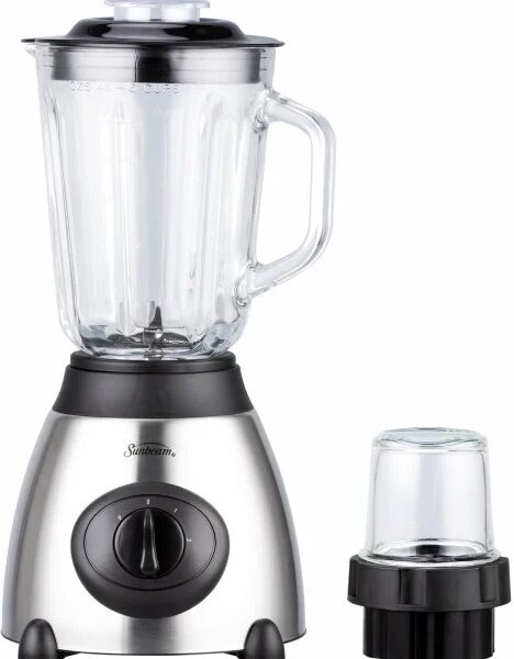 Sunbeam 1.5 Litre Glass Jar Stainless Steel Blender With Grinder