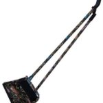 Totally Long Dust Pan Broom Set Black Floral Design