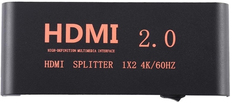 uq-2phdmis-4k UniQue 4K Metal 2 Port HDMI Splitter - Image 1