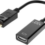 UniQue  30cm Male DisplayPort To 4K Female HDTV Cable