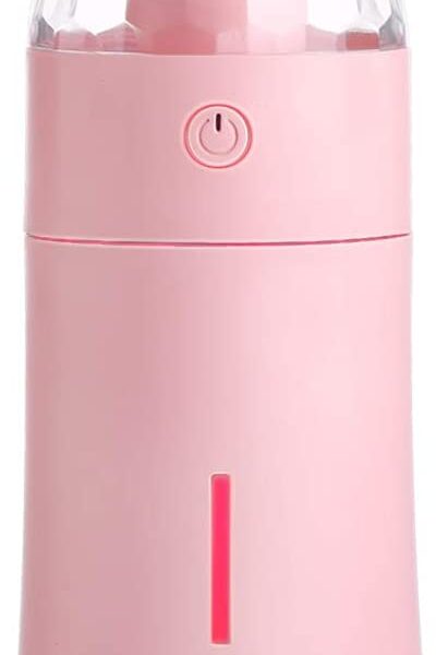 CaseyMagic Pink Led Light 175ml USB Humidifier Air Purifier Mist