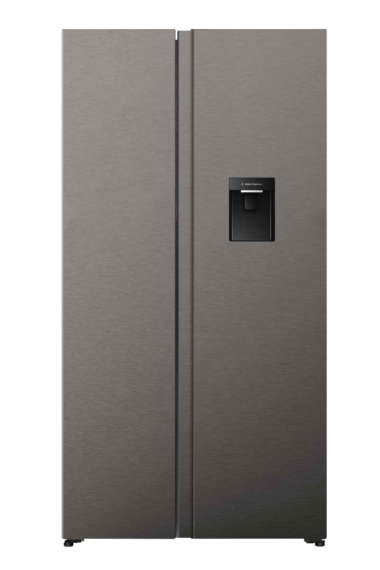 1 Hisense 541L Side-By-Side Refrigerator With Water Dispenser H680Sit-WD Grey - Image 1