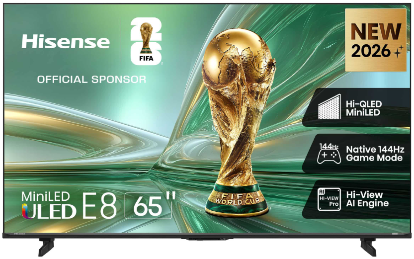 65E8S Hisense 65 Inch E8S UHD Mini LED 144Hz Smart TV - Image 1