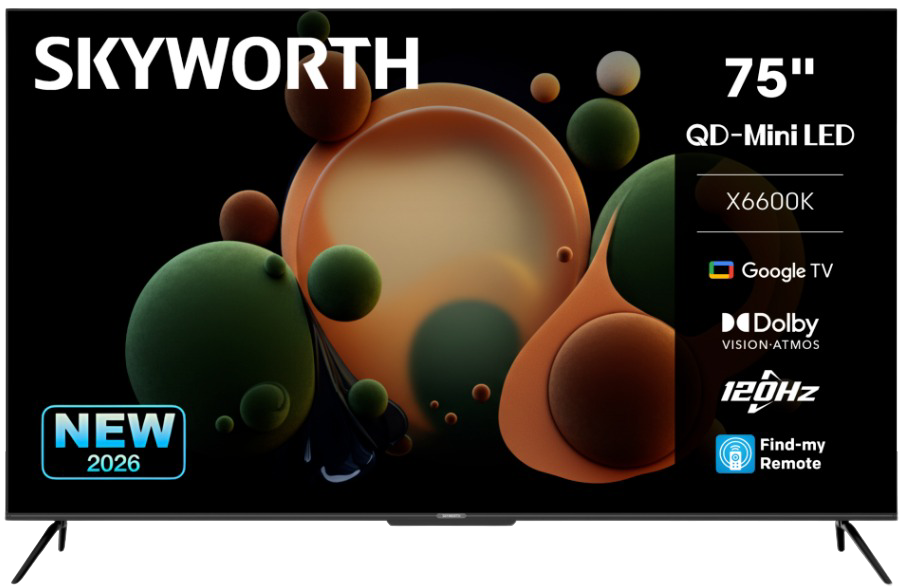 75X6600K Skyworth 75 Inch UHD Mini LED Google TV - Image 1