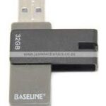 Baseline 32GB USB 2.0 Swivel Flash Drive