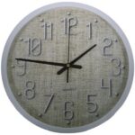 Casey Analog 30cm Round Face White with Black Quartz Wall Clock