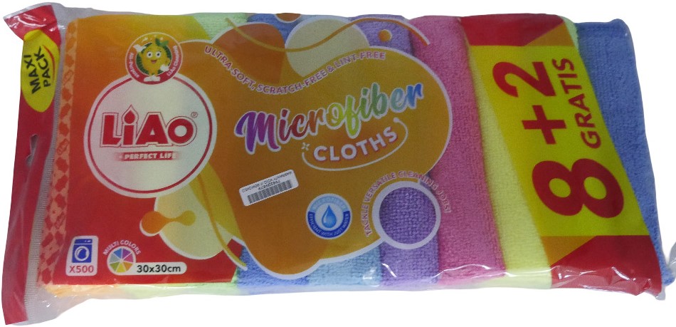 CSYG130106-10 Casey 30 x 30cm 10 Pack Microfiber Cleaning Cloths - Image 1