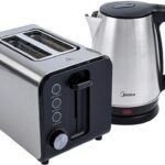 Midea Deluxe Stainless Kettle and 2 Slice Toaster Breakfast Pack