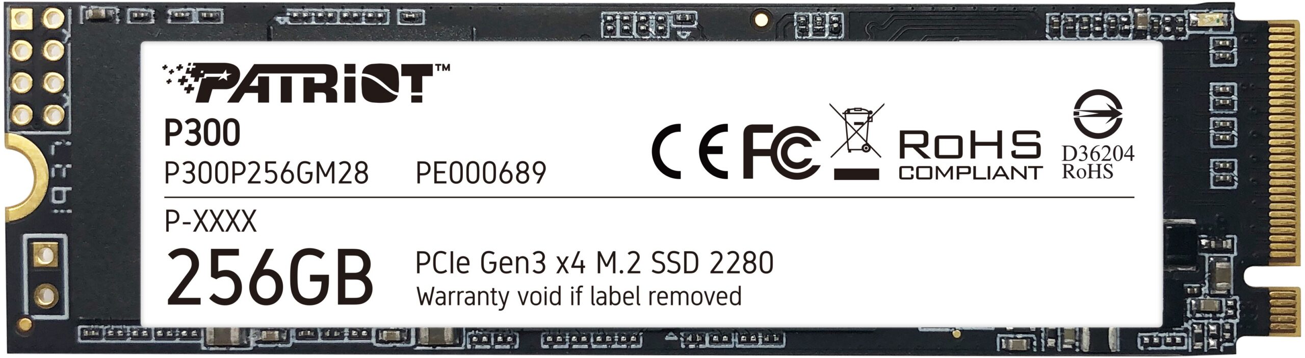 P300P256GM28 Patriot P300 M.2 PCIe Gen 3 x4 256GB SSD - Image 1