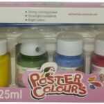 Bertand 6 x 25ml Assorted Poster Paint Colors Set
